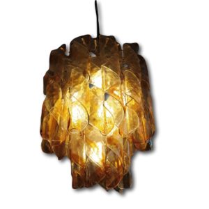 pair chandeliers Mazzega Riccioli, 70's