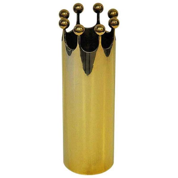 Brass Crown vase by Pierre Forssell for Skultuna, Sweden 1950s