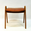 Midcentury leather stool by Bjørn Engø for Gustav Bahus 1950s, Norway Midcentury leather stool by Bjørn Engø for Gustav Bahus 1950s, Norway