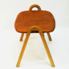 Midcentury leather stool by Bjørn Engø for Gustav Bahus 1950s, Norway Midcentury leather stool by Bjørn Engø for Gustav Bahus 1950s, Norway