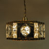 Majestic Norwegian brass and glass ceiling lamp by AS Metall service 1970s Majestic Norwegian brass and glass ceiling lamp by AS Metall service 1970s