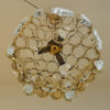 Majestic Norwegian brass and glass ceiling lamp by AS Metall service 1970s Majestic Norwegian brass and glass ceiling lamp by AS Metall service 1970s