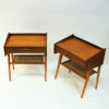 Teak pair of midcentury night or side tables -Sweden 1950s