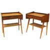 Teak pair of midcentury night or side tables -Sweden 1950s