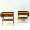 Teak pair of midcentury night or side tables -Sweden 1950s
