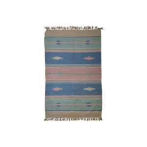 Handmade vintage Indian Dhurri kilim 4' x 6' ( 122cm x 183cm ) 1960 - 1C70