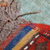 Handmade vintage Caucasian Kazak rug 4.2' x 5.6' ( 130cm x 170cm ) 1970 - 1C324