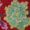 Handmade antique art deco Chinese rug 2' x 2,9' ( 61cm x 91cm) 1920s - 1C331