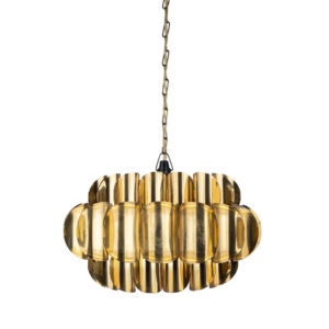 Rare brass pendant lamp by Thorsten Orrling, Hans-Agne Jakobsson, Sweden, 1960s
