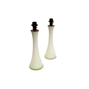White Glass tablelamp pair by Berndt Nordstedt for Bergboms -Sweden 1960s