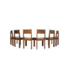 Set of 6 vintage Haagse School oak dining chairs, Netherlands Art Deco 1930s