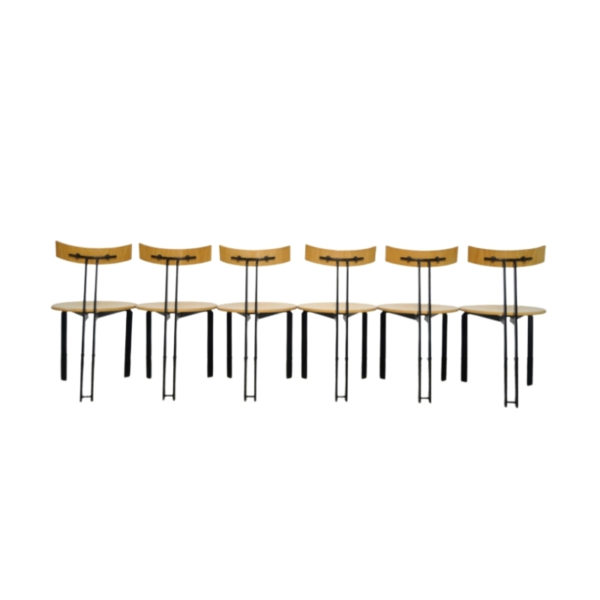 6 post modern vintage dining chairs Zeta by Martin Haksteen for Harvink, Netherlands 1980s
