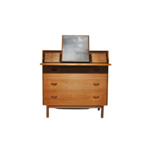Vintage Teak vanity dresser chest of drawers by Peter Hvidt & Orla Mølgaard Nielsen for Søborg Møbelfabrik, Denmark 1950
