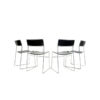 Set of 4 stackable leather dining chairs, model Sultana, from the Italian house Arrben International, 1980s