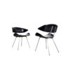 Pair of vintage tube frame chairs by Gebr De Wit in Schiedam Netherlands 1950s