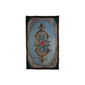 Handmade antique American hooked rug 2' x 3' ( 62cm x 92cm ) 1920s - 1C15