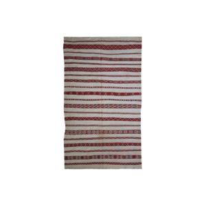 Handmade vintage Moroccan kilim 5.2' x 8.5' ( 159cm x 261cm ) 1950 - 1C214