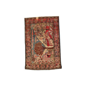 Handmade antique Persian Malayer rug 3.9' x 6' ( 120cm x 184cm ) 1920 - 1C248