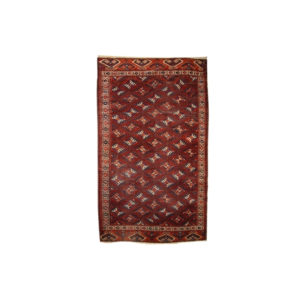 Handmade antique Turkmen Yomud rug 6.4' x 10.9' ( 195cm x 333cm ) 1880s - 1C310
