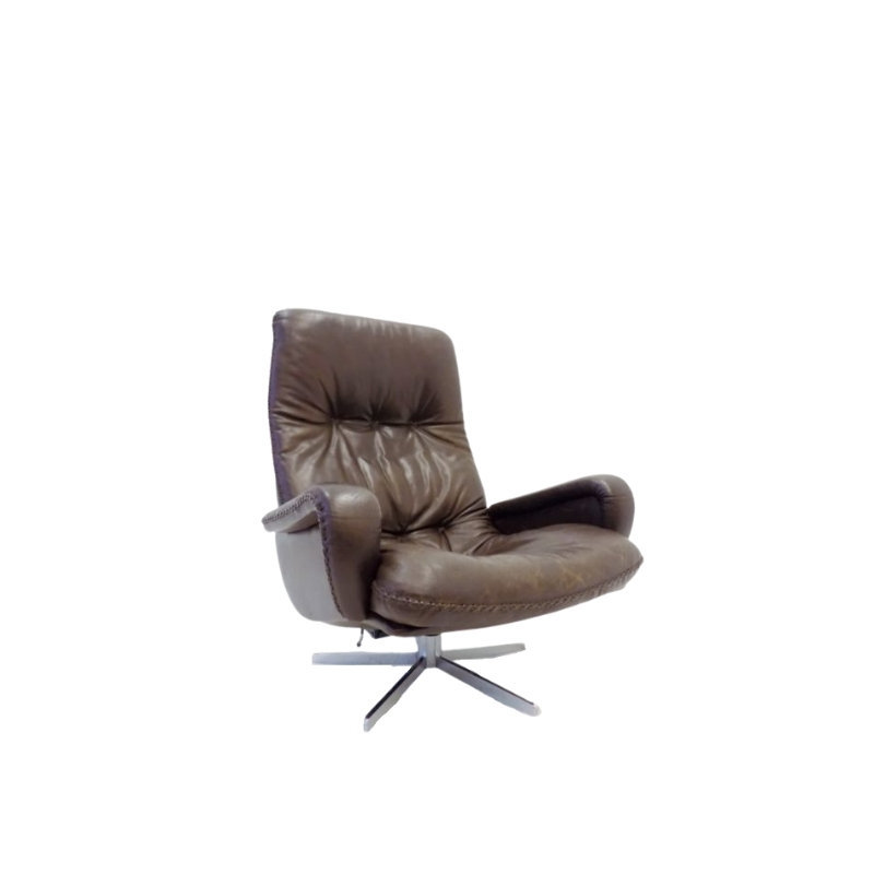 De Sede S 231 dark brown leather armchair