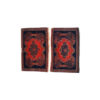 Handmade antique Persian pair of Senneh rugs 1.7' x 2.6' ( 52cm x 80cm ) 1920s - 1C359