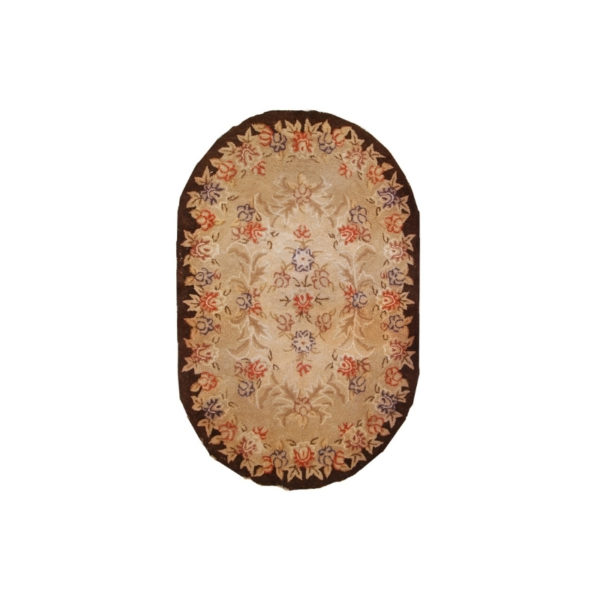 Handmade antique American hooked rug 2,8' x 4,3' ( 83cm x 131cm ) 1930 - 1C32
