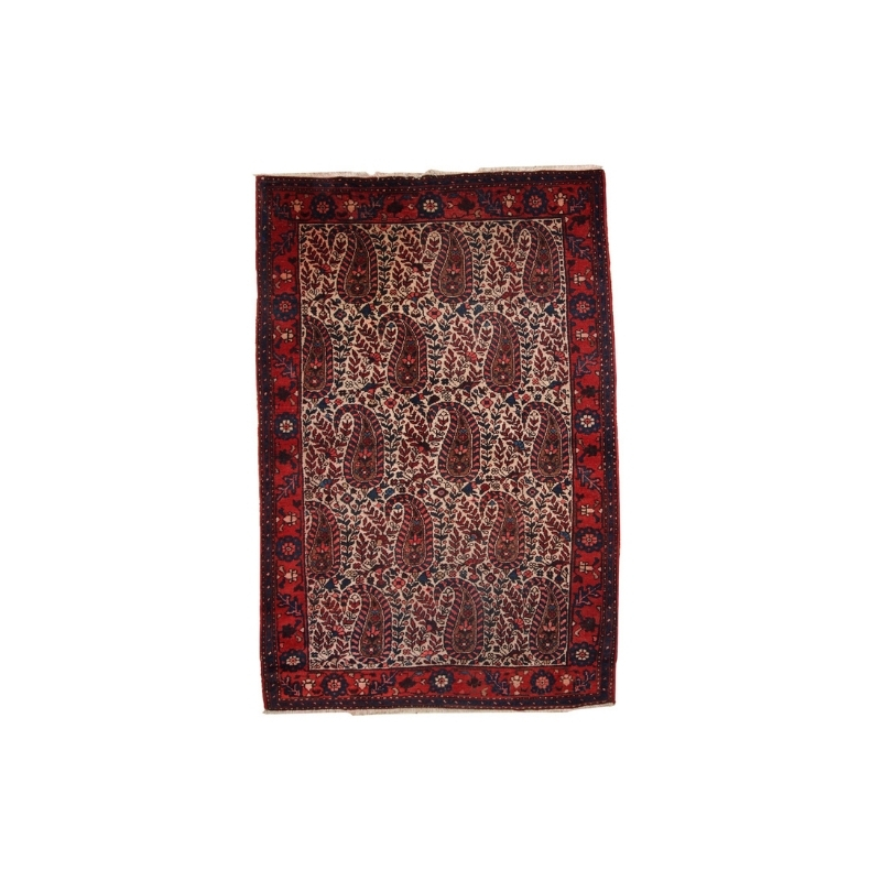 Handmade vintage Persian Malayer rug 4.2′ x 6.4′ ( 130cm x 195cm ) 1950 – 1C314