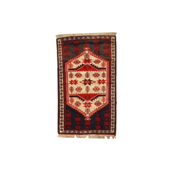 Handmade vintage Turkish Anatolian rug 2.8' x 4.7' ( 87cm x 145cm ) 1970s - 1C325