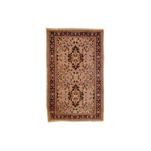 Handmade vintage Pakistani Lahore rug 3,1' x 5' ( 95cm x 154cm ) 1970 - 1C350