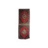Handmade antique collectible Persian Tabriz double mat rug 1.7' x 4.7' ( 52cm x 143cm ) 1920s - 1C356
