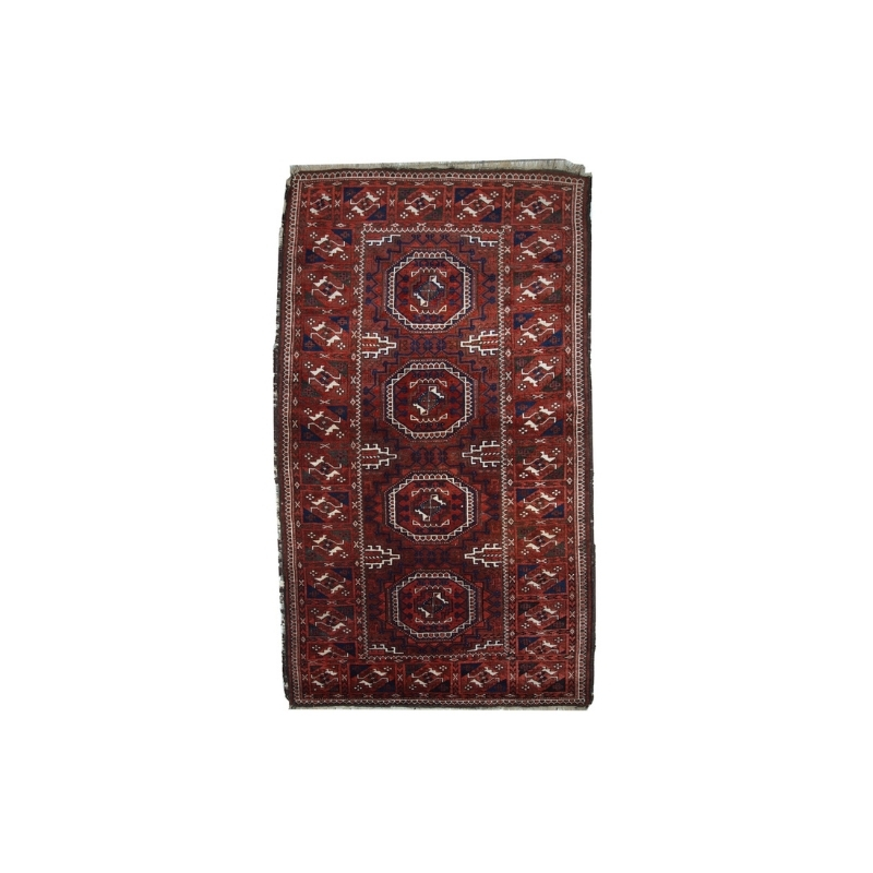 Handmade antique Afghan Baluch rug 3.3′ x 5.6′ ( 100cm x 170cm ) 1920s – 1C357