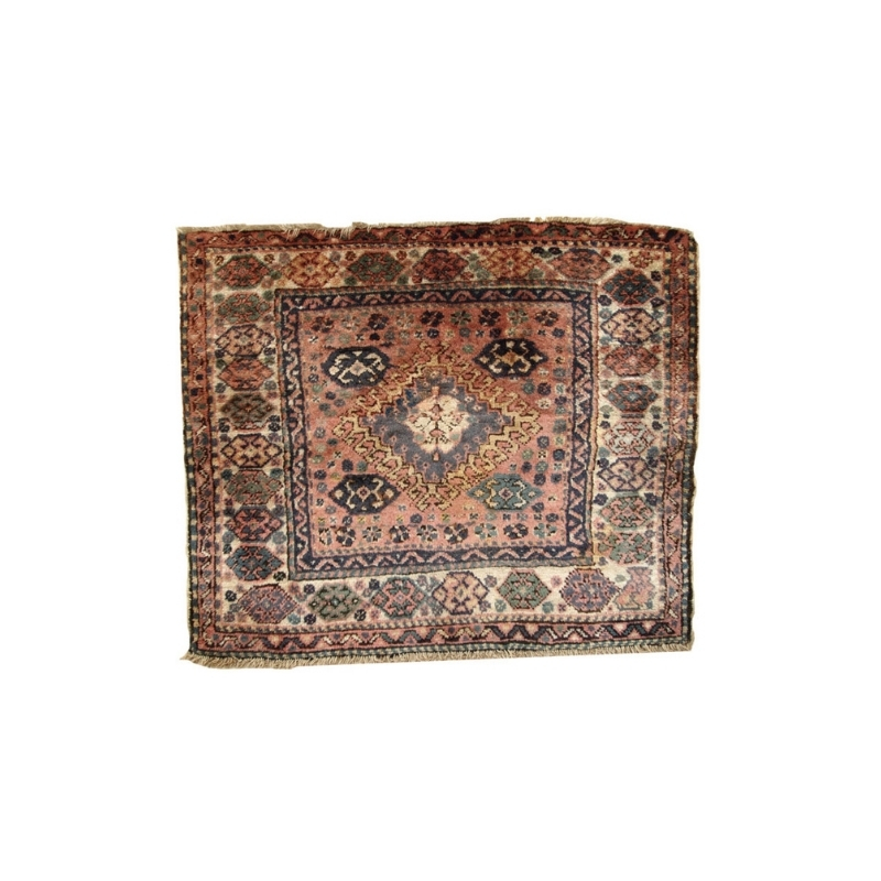 Handmade antique Persian Kurdish bag face 2.6′ x 3.1′ ( 79m x 95cm) 1930 1C287