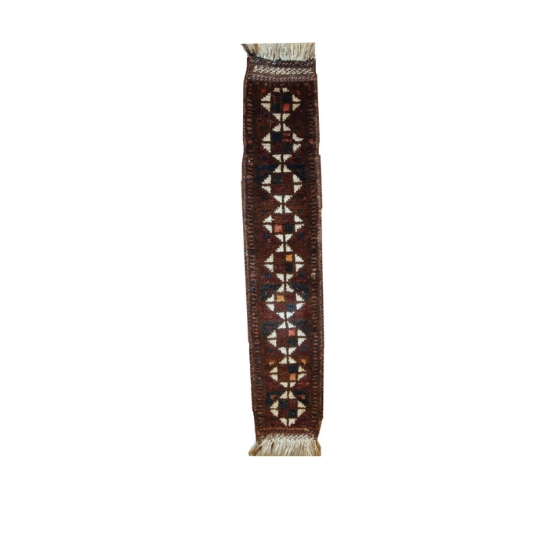Handmade antique collectible Persian Kurdish horse tail decoration 0.5′ x 2.7′ (17cm x 82cm ) 1920s – 1C395