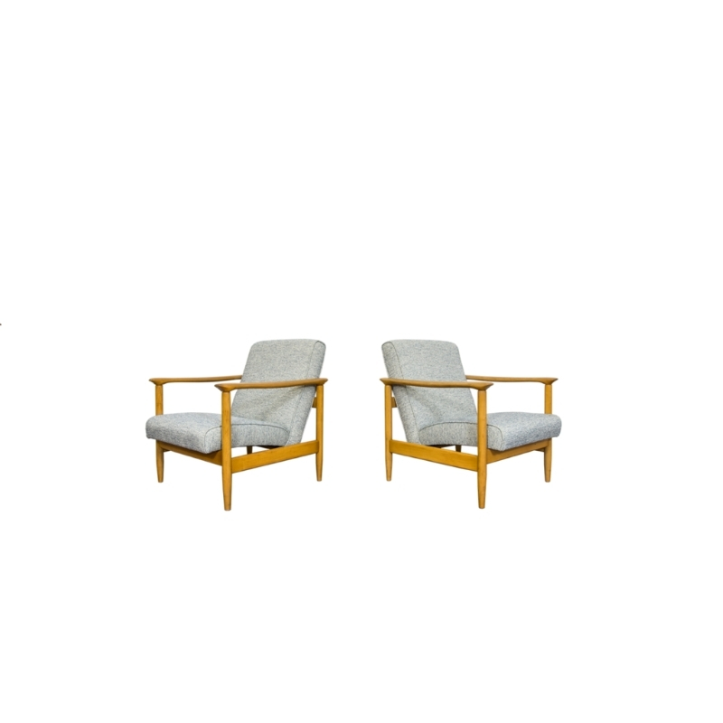 Pair Of Gfm 142 Armchairs By Edmund Homa For Gfm, 1960s