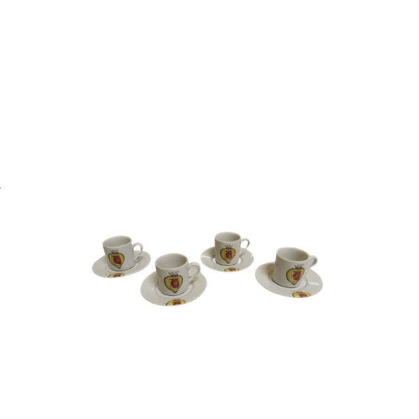 Set of Four Porcelain Coffee Cups Salvador Dali
