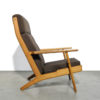 Vintage Highback oak lounge chair GE 290 by Hans J. Wegner for Getama, Denmark 1950s