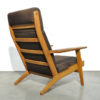 Vintage Highback oak lounge chair GE 290 by Hans J. Wegner for Getama, Denmark 1950s