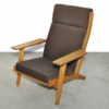 Vintage Highback oak lounge chair GE 290 by Hans J. Wegner for Getama, Denmark 1950s