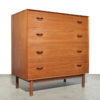 Vintage Teak vanity dresser chest of drawers by Peter Hvidt & Orla Mølgaard Nielsen for Søborg Møbelfabrik, Denmark 1950