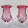 Pair of vases designed by Josef Hospodka, Chribska Glassworks, Czech Republic, 1960s