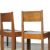 Set of 6 vintage Haagse School oak dining chairs, Netherlands Art Deco 1930s