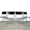 Set of 4 stackable leather dining chairs, model Sultana, from the Italian house Arrben International, 1980s