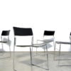 Set of 4 stackable leather dining chairs, model Sultana, from the Italian house Arrben International, 1980s