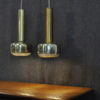 Pair of vintage Guldpendel hanging lamps by Vilhelm Lauritzen for Louis Poulsen Danish 1960s