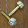 Pair of vintage Guldpendel hanging lamps by Vilhelm Lauritzen for Louis Poulsen Danish 1960s