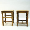 Swedish Pine stool pair in barock style 1920s