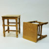 Swedish Pine stool pair in barock style 1920s