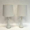 White Glass tablelamp pair by Berndt Nordstedt for Bergboms -Sweden 1960s