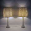 White Glass tablelamp pair by Berndt Nordstedt for Bergboms -Sweden 1960s