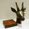 Vintage stoneware Deer head 1940s by Gunnar Nylund, Rörstrand-Sweden